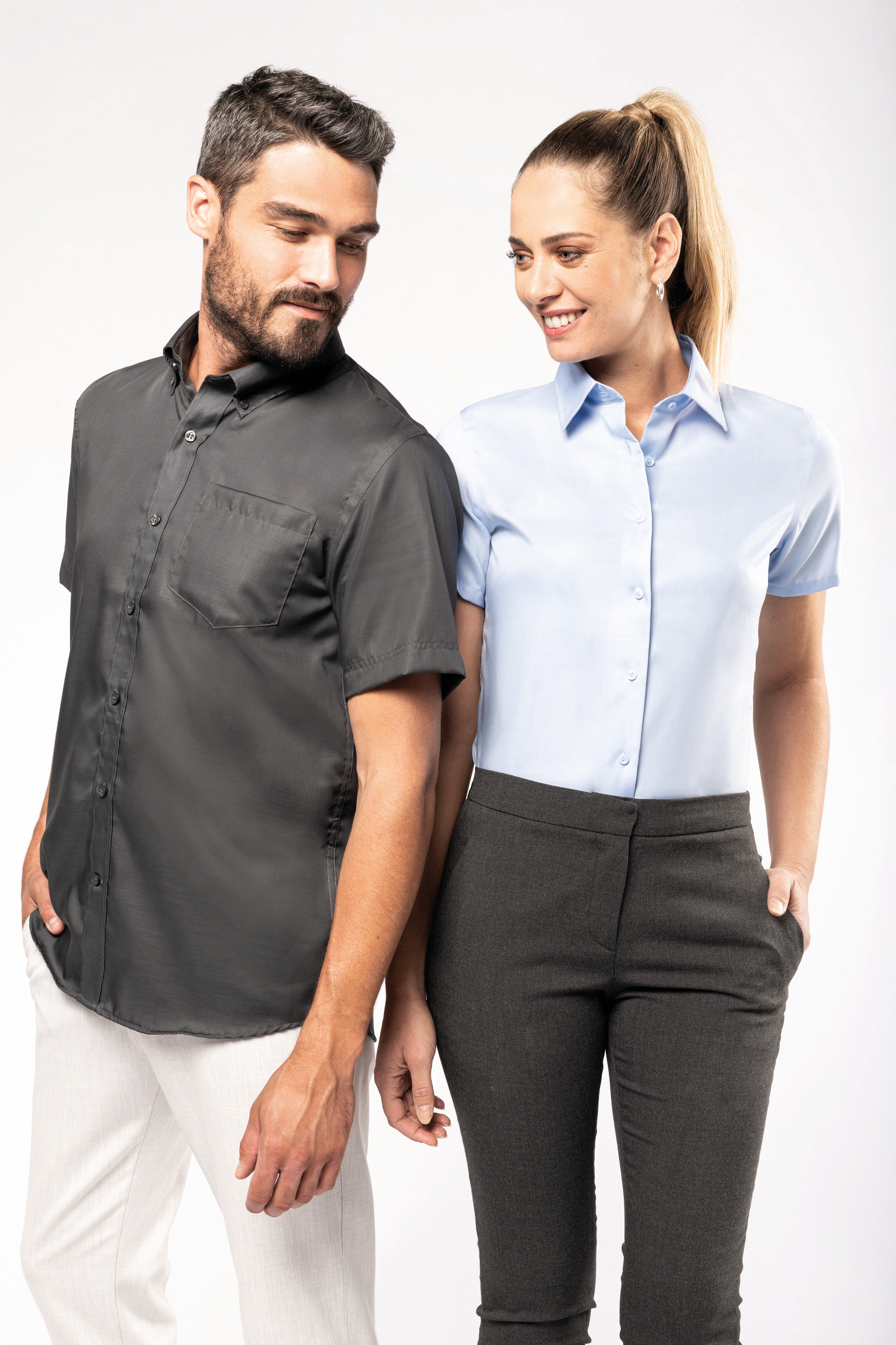 Chemise micro-sergé manches courtes sans repassage – Image 7