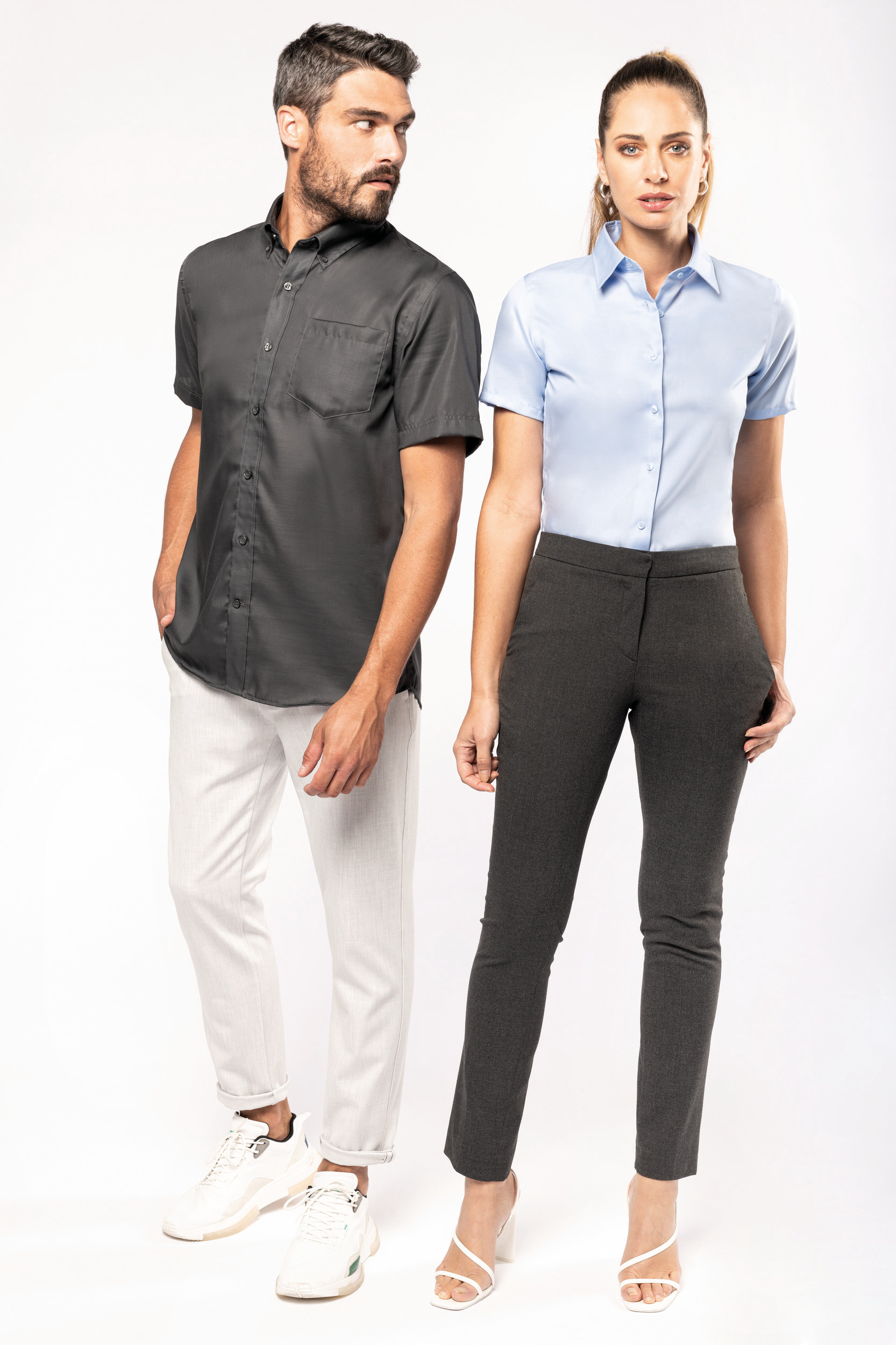 Chemise micro-sergé manches courtes sans repassage – Image 8