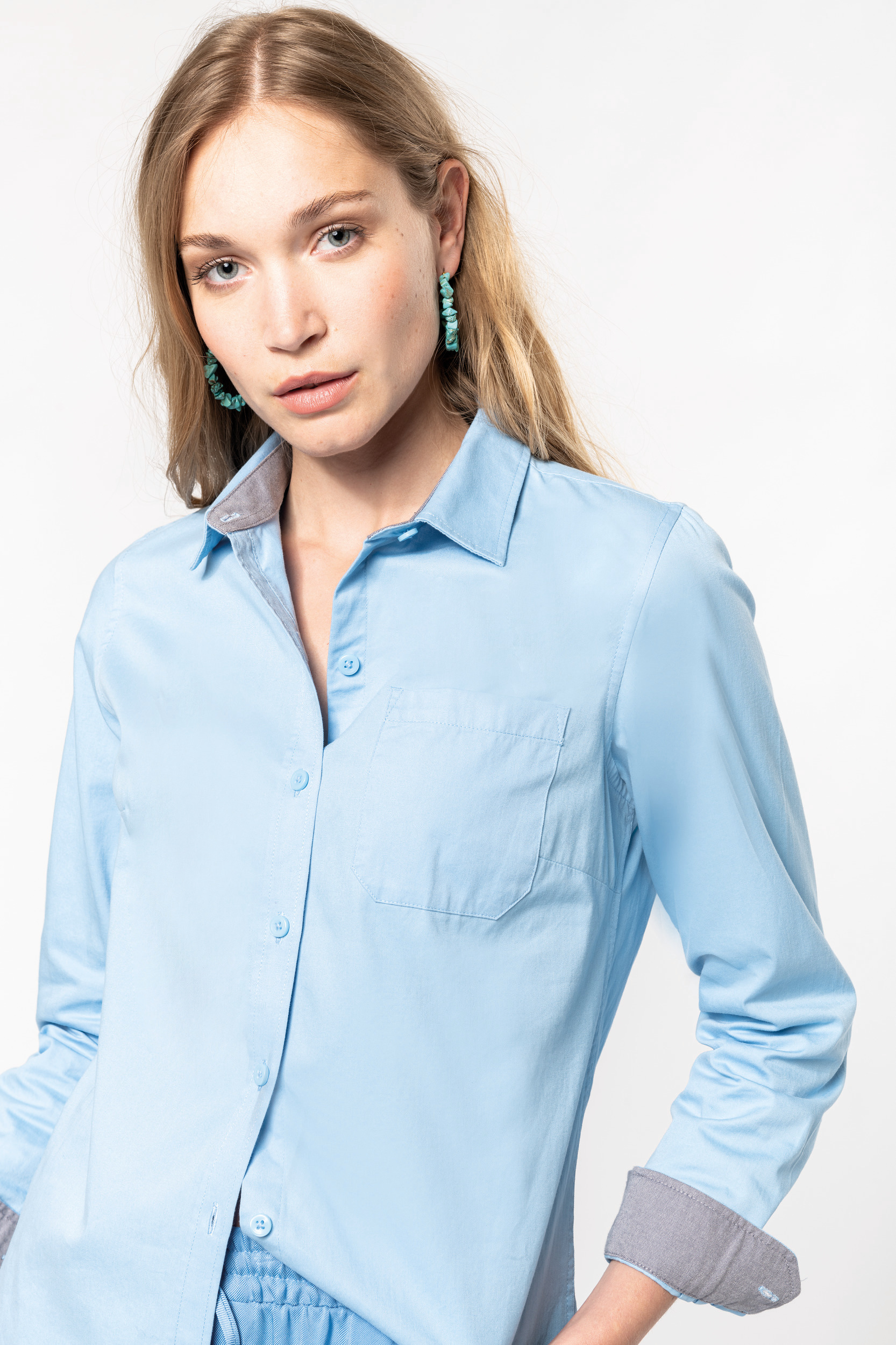 Chemise coton Nevada manches longues femme – Image 3