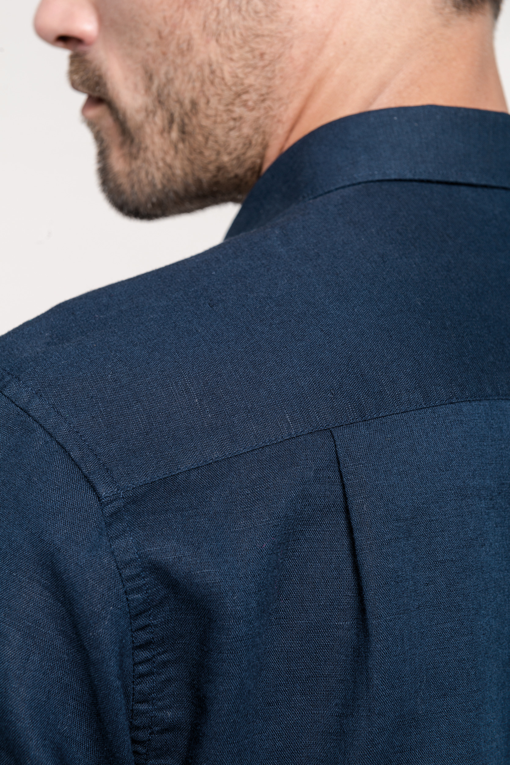 Chemise lin et coton manches longues homme – Image 7