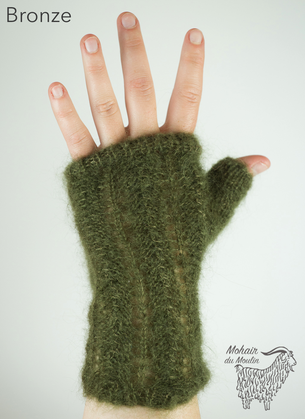 Mitaines mohair ajourées avec pouce – Image 6