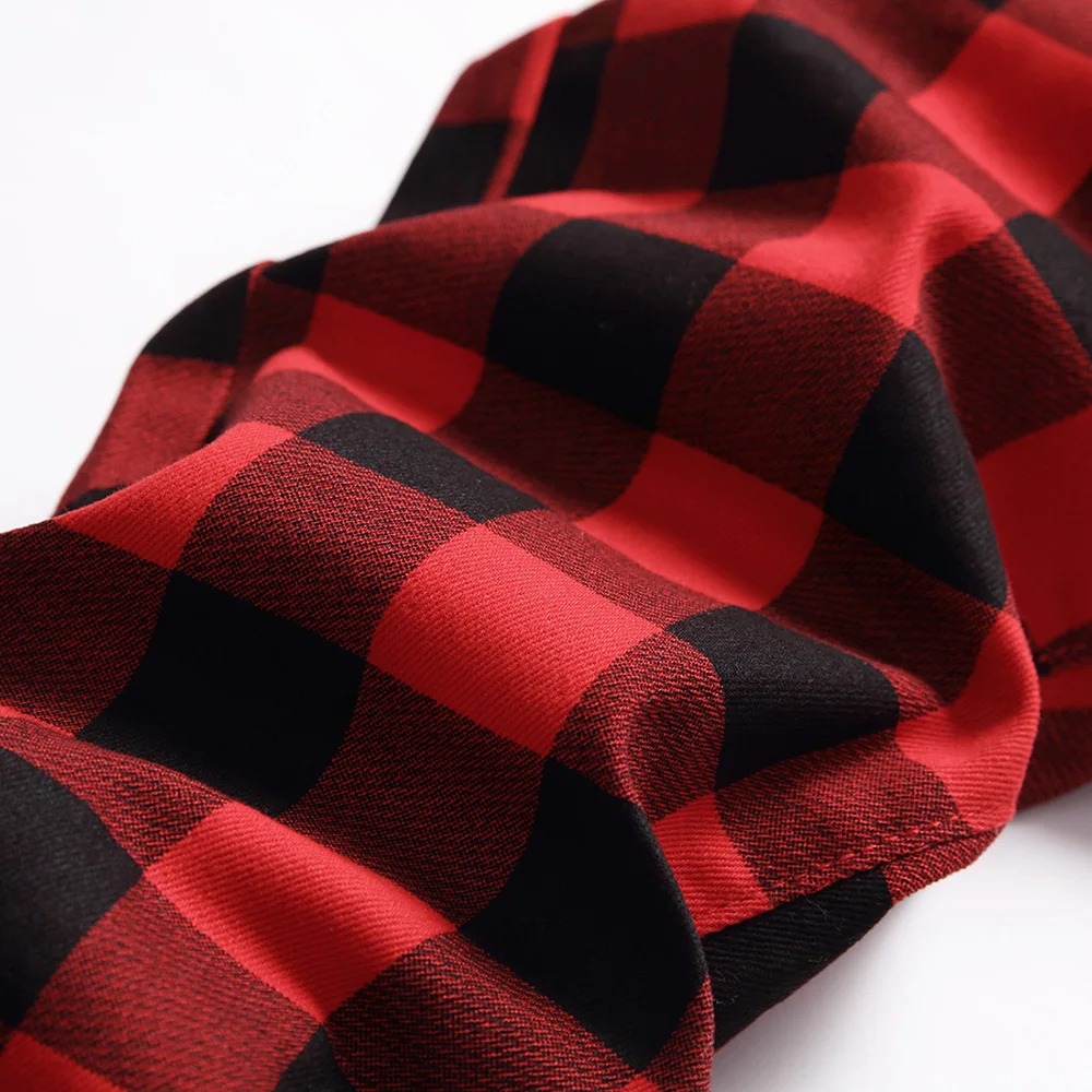 Pantalon à Carreaux Rouge et Noir Homme – Image 4