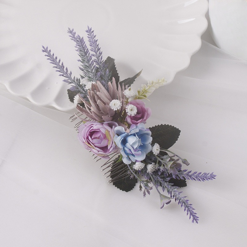 Peigne cheveux mariage fleurs – Image 4