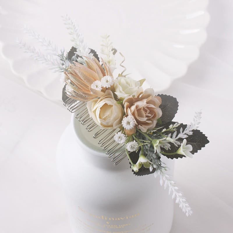 Peigne cheveux mariage fleurs – Image 6