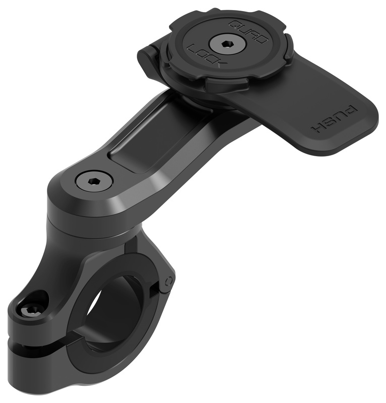 Support de smartphone moto QUAD LOCK PRO – fixation guidon (22mm à 35mm)
