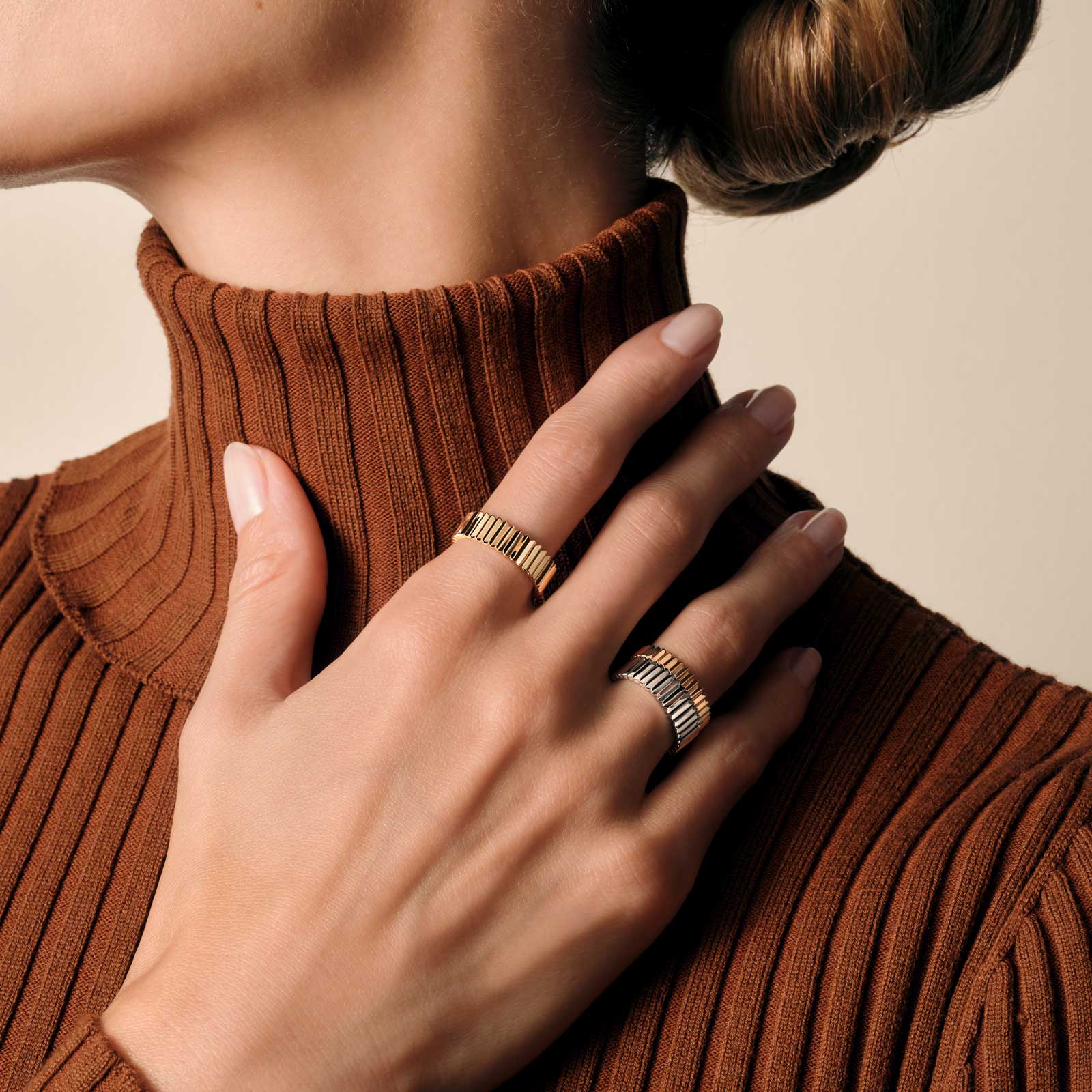 Bague Or blanc 750 ‰ Entaille M