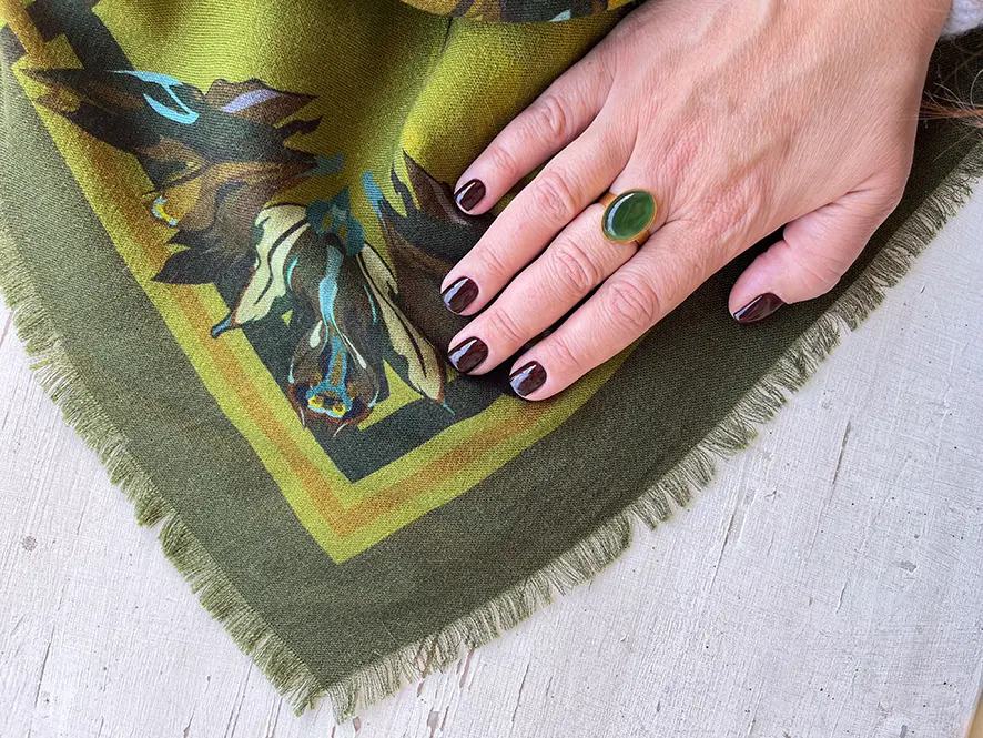 Châle Cordyline Kaki – Image 5