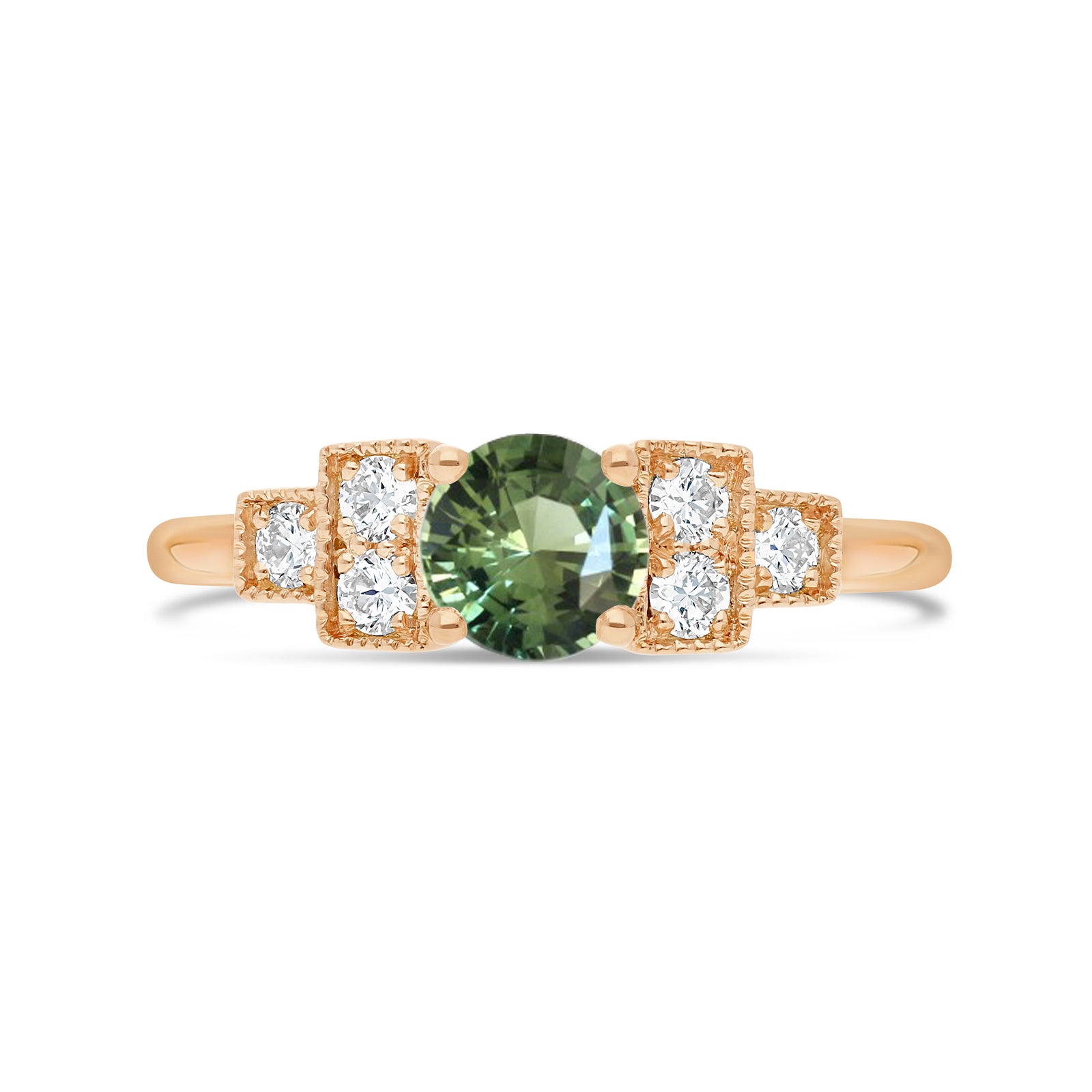 Bague Louxor Saphir Vert – Image 2