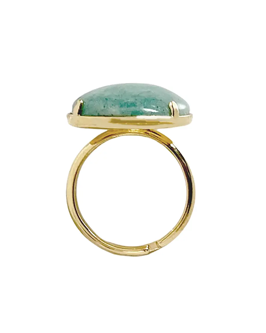 Bague ovale pierre naturelle Amazonite – Image 2