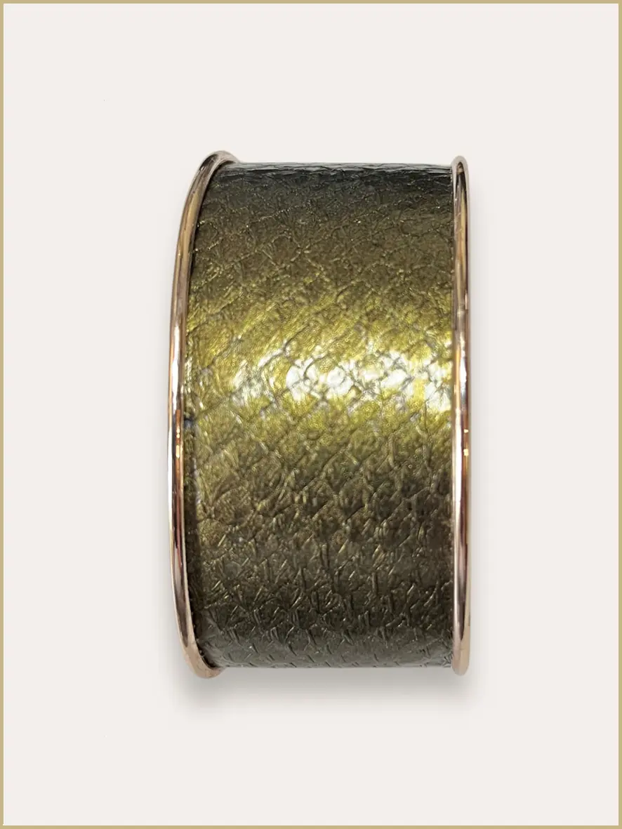 Bracelet manchette Cuir marin