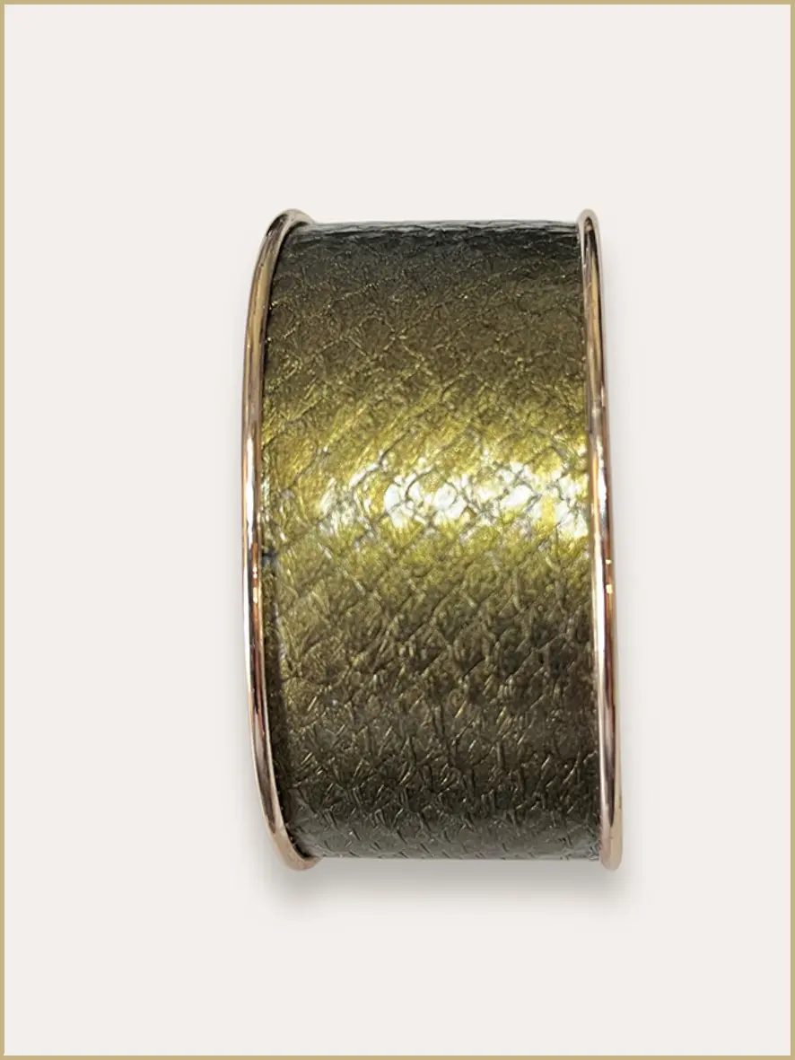 Bracelet manchette Cuir marin – Image 5