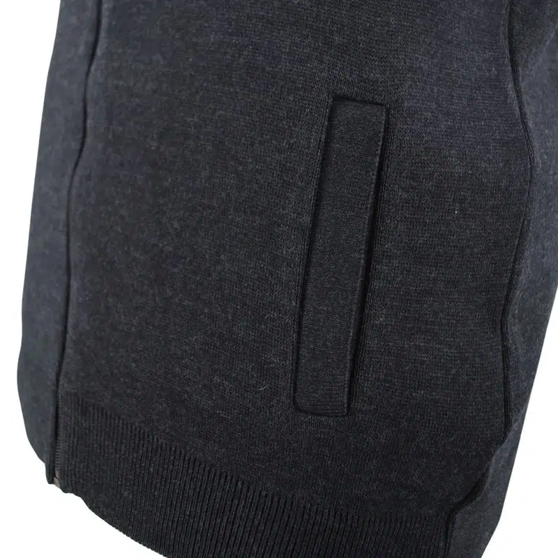 gilet homme en laine zip anthracite BEST GUEST 6206C – Image 3