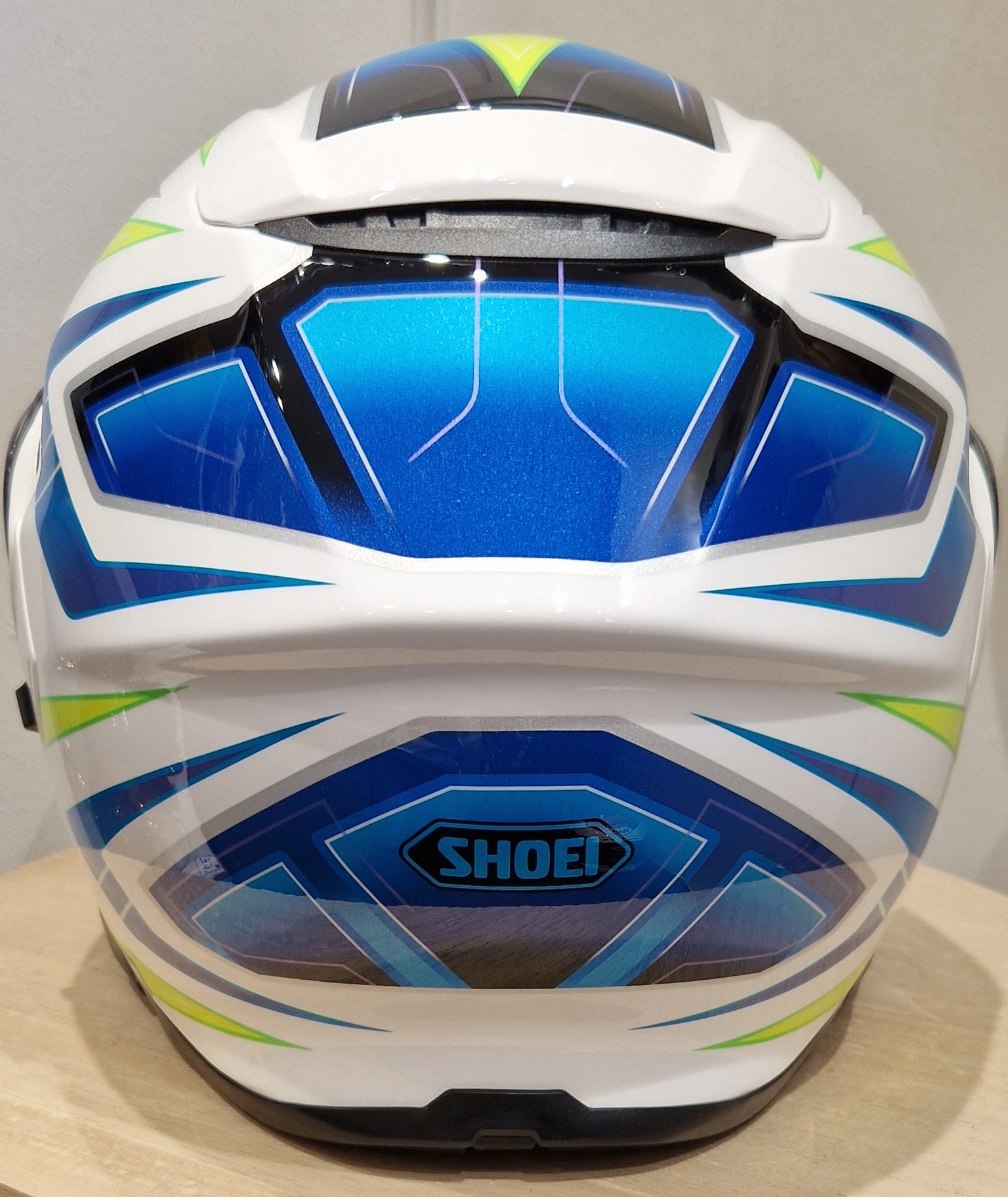 Casque SHOEI Neotec 3 Anthem TC-3 (Bleu et Jaune) Collection 2025 – Image 4