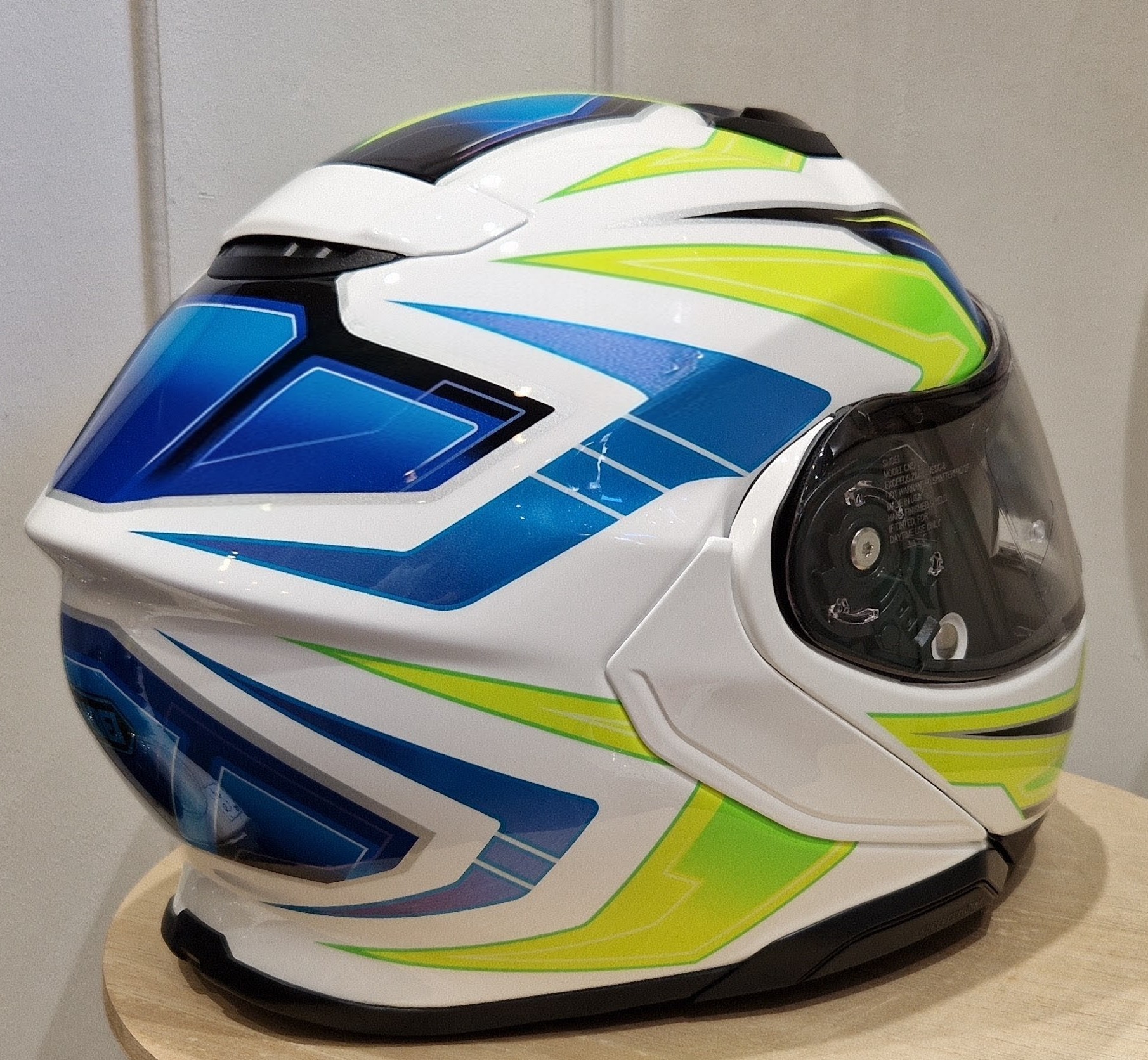 Casque SHOEI Neotec 3 Anthem TC-3 (Bleu et Jaune) Collection 2025 – Image 2