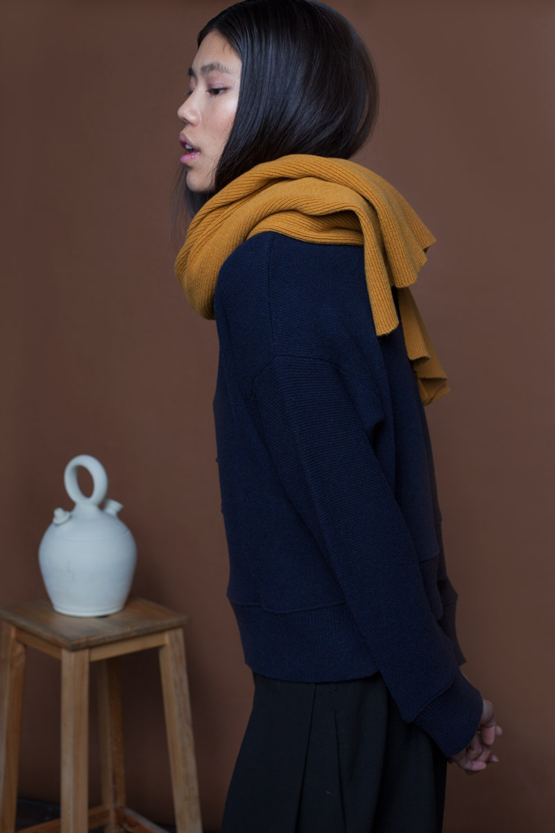 Bufanda Cachemir & Lana Azafrán – Image 3