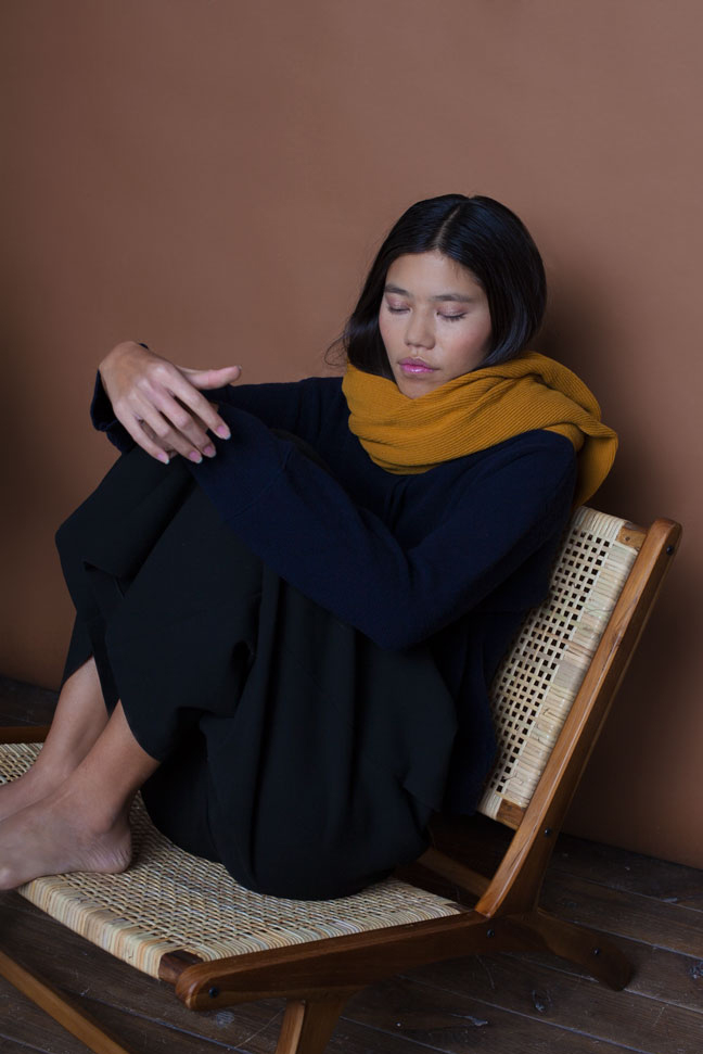 Bufanda Cachemir & Lana Azafrán – Image 2