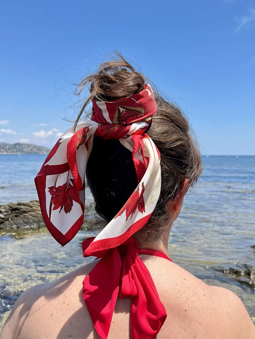 Foulard soie Bandana Cordyline – Image 3