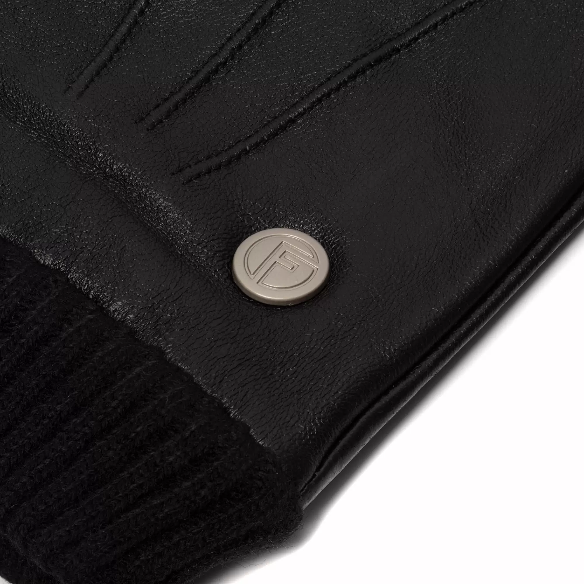 Dean (Zwart) – Sportieve Schapen Lederen Handschoenen voor Heren met Luxe Wollen Voering & Touch Functie – Image 5