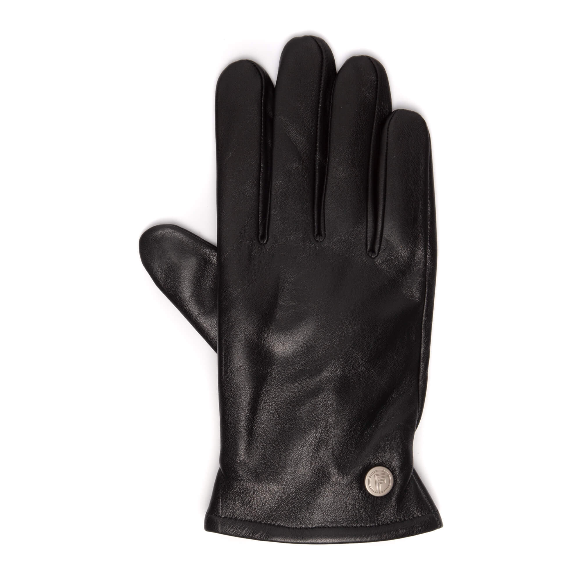 Jesse (Zwart) – Luxe Gevoerde Wollen Effen Schapenlederen Handschoenen voor Heren & Touchscreen functie – Image 3