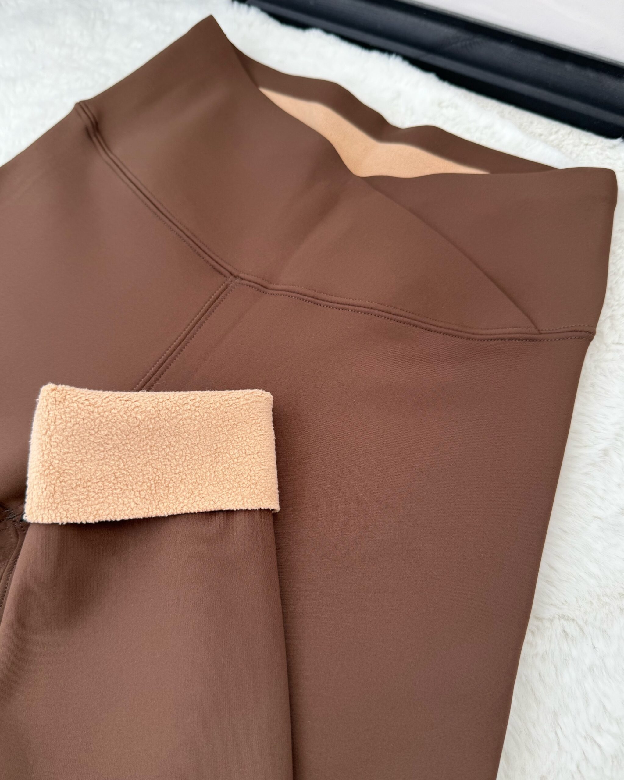 Legging Polaire Marron – Image 2