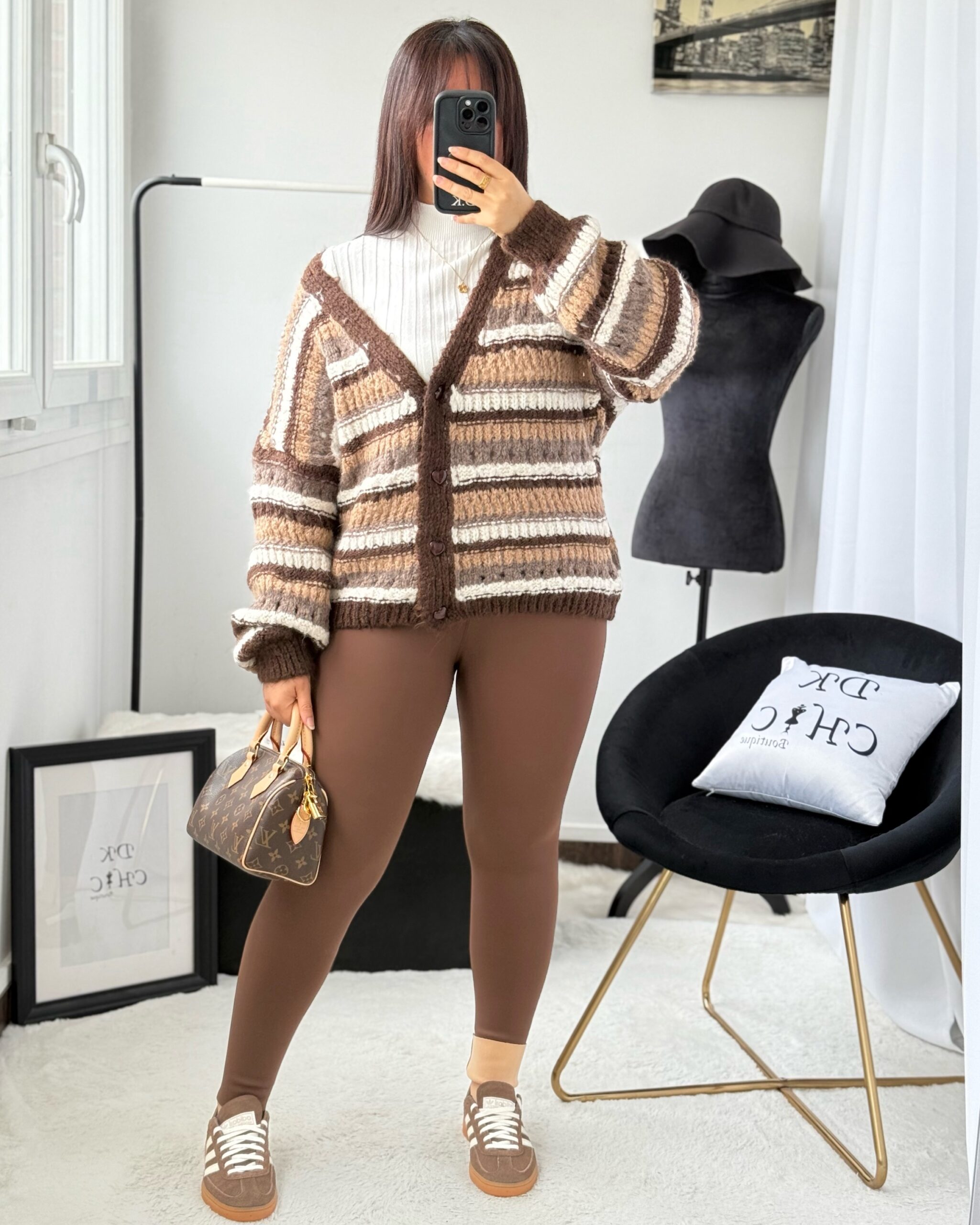 Legging Polaire Marron – Image 4