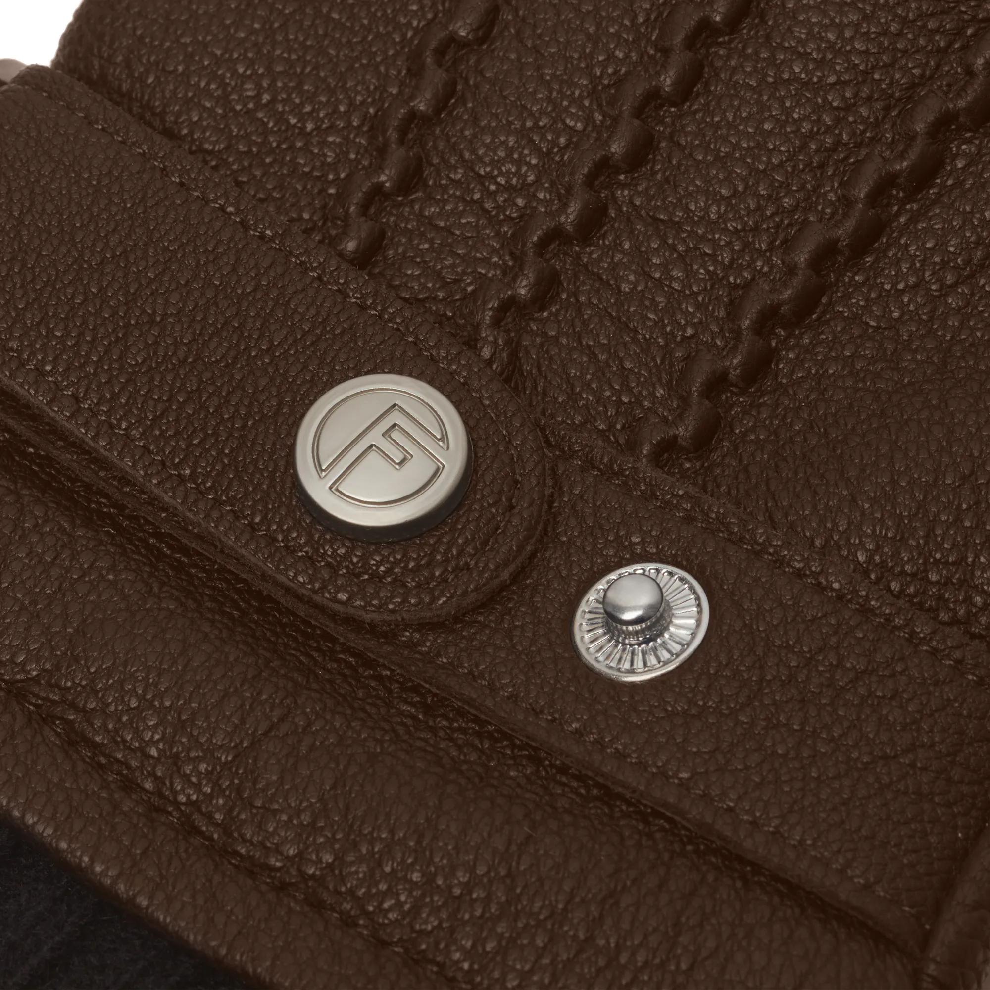 Jack (Geitenleder) – Bruin Leren Heren Handschoenen met Riem, 100% Wollen Voering & Touchscreen Functie – Image 4