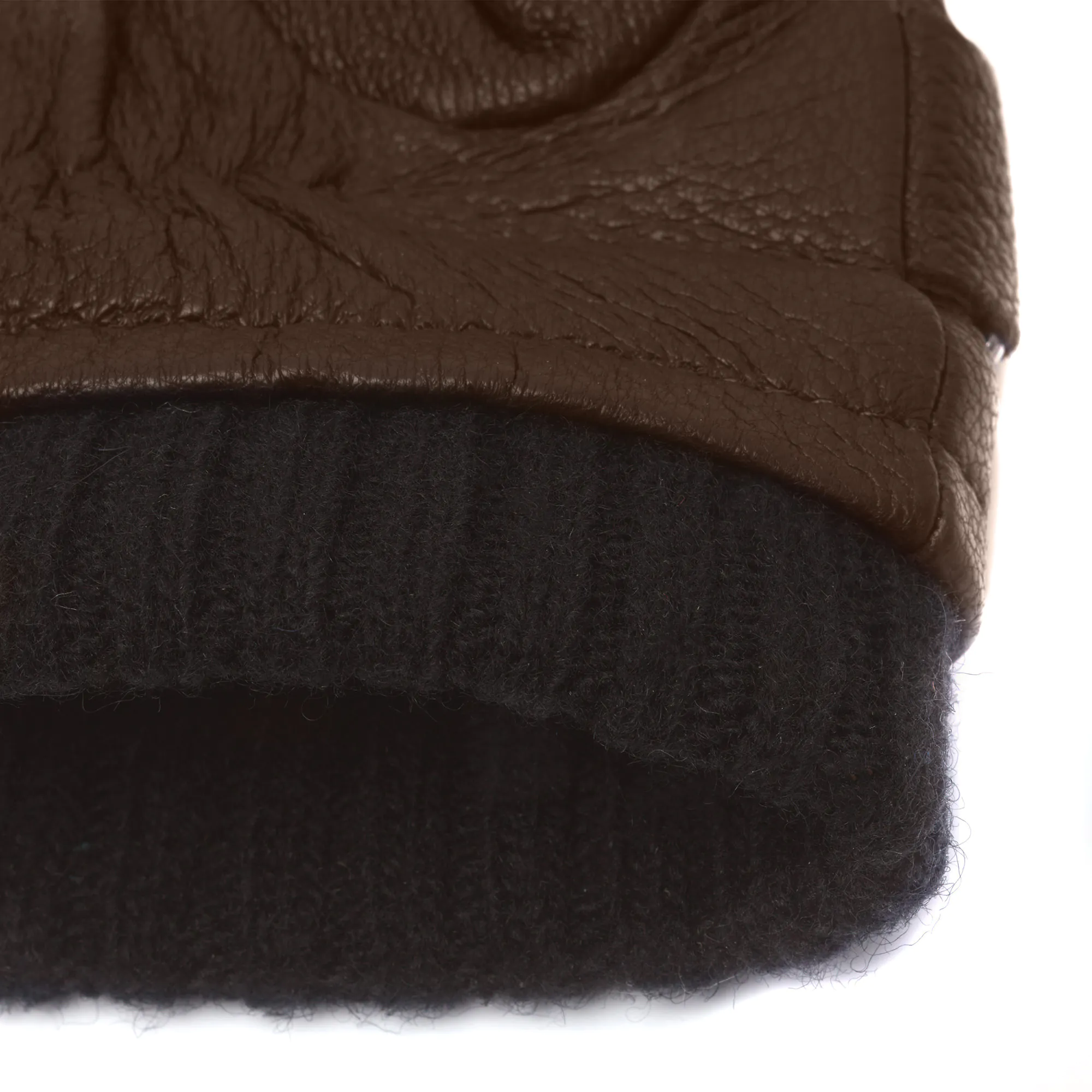 Jack (Geitenleder) – Bruin Leren Heren Handschoenen met Riem, 100% Wollen Voering & Touchscreen Functie – Image 5