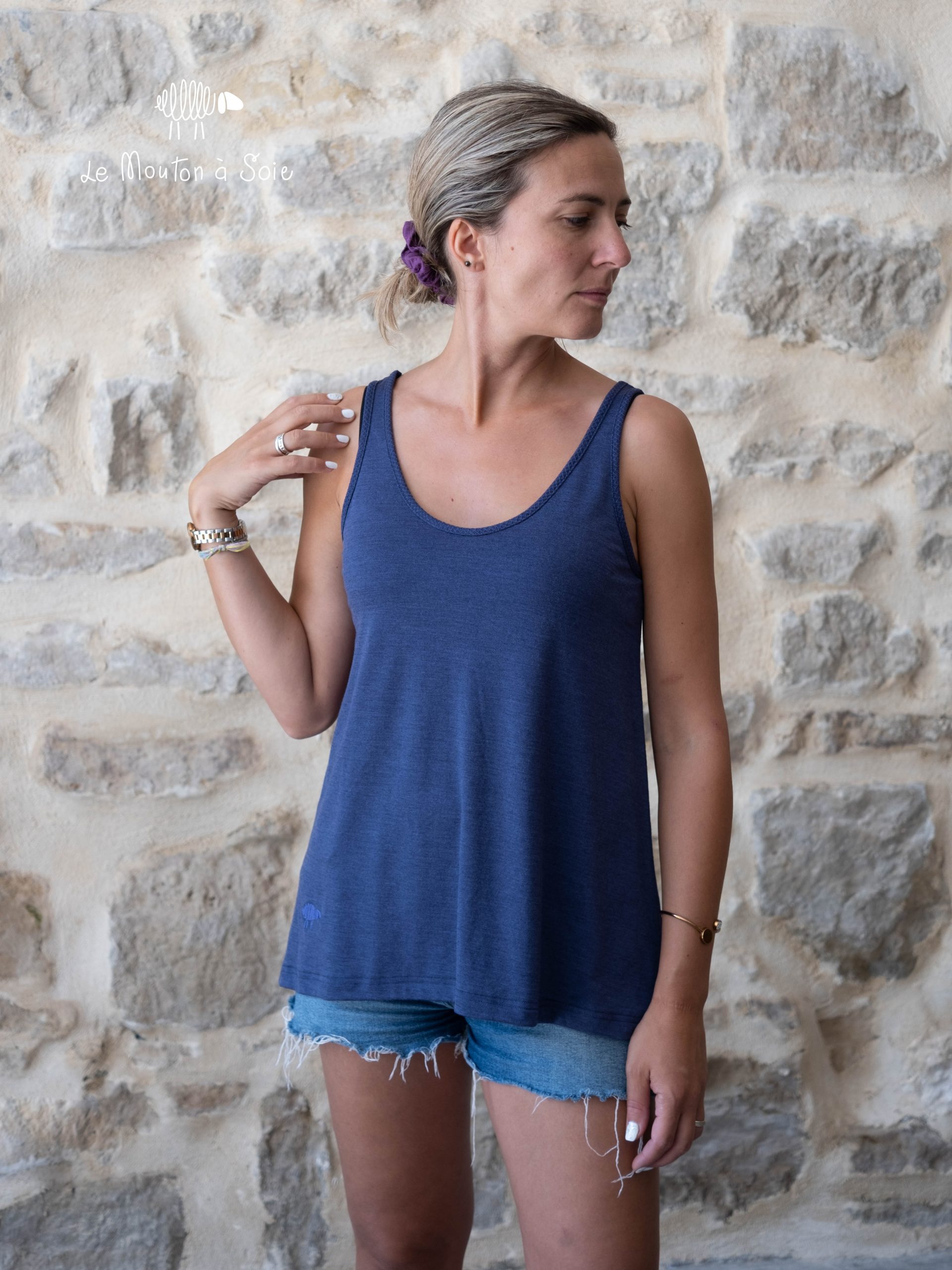 débardeur Canicule femme laine mérinos bio et soie – Image 9
