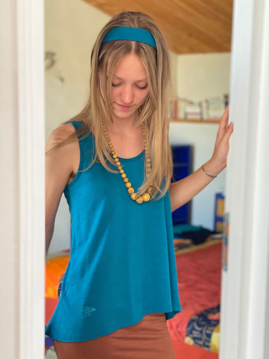 débardeur Canicule femme laine mérinos bio et soie