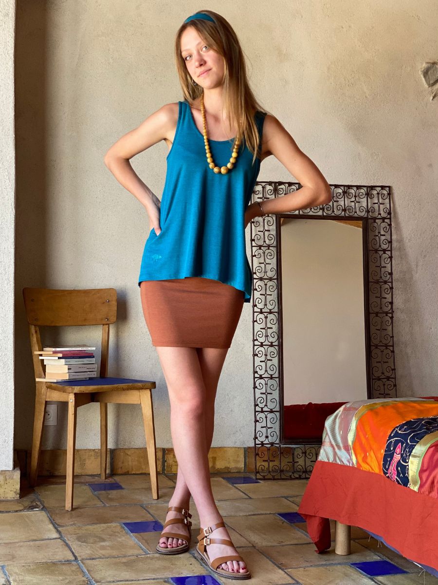 débardeur Canicule femme laine mérinos bio et soie – Image 4