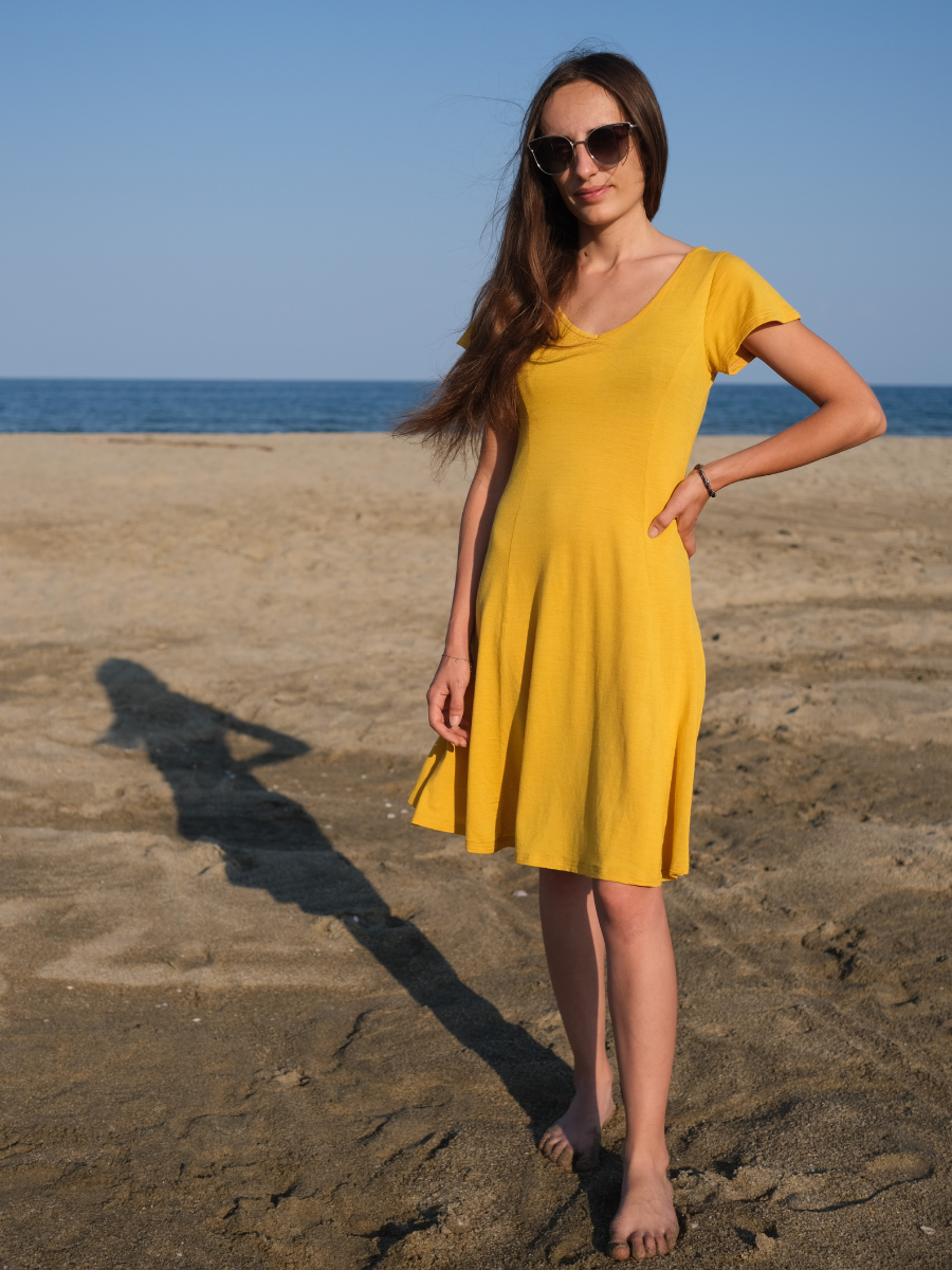 robe Danseuse femme laine mérinos bio et soie – Image 9