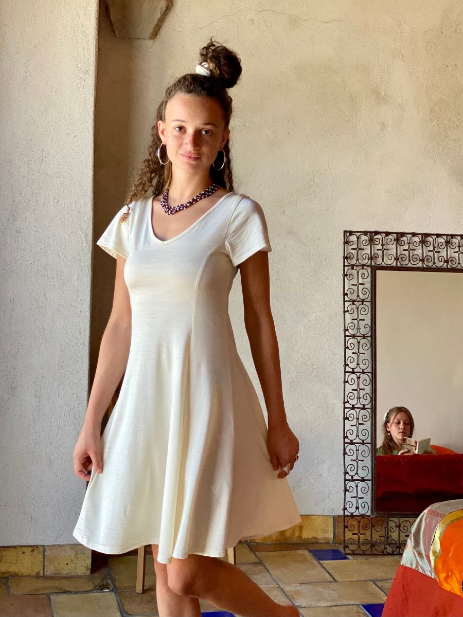 robe Danseuse femme laine mérinos bio et soie – Image 7