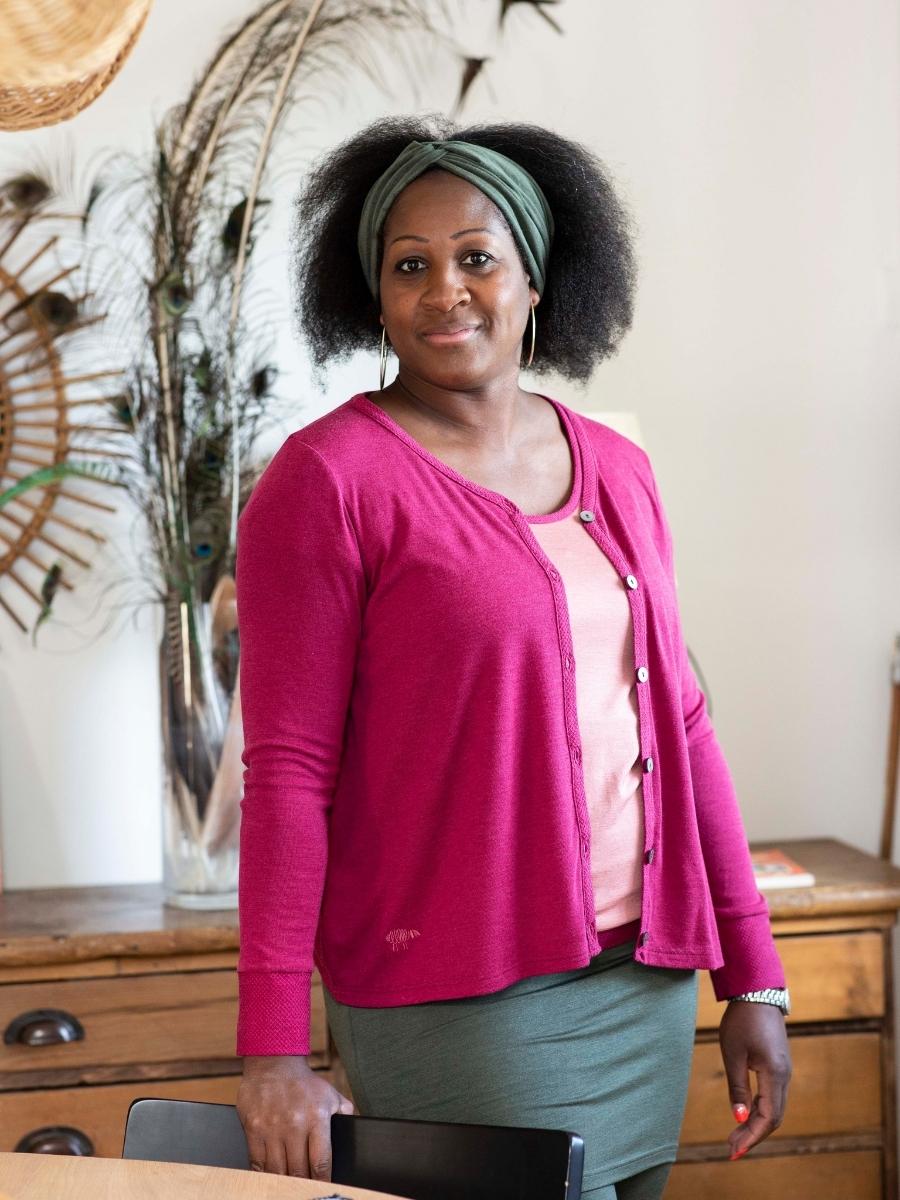 Cardigan femme laine mérinos bio et soie – Image 2