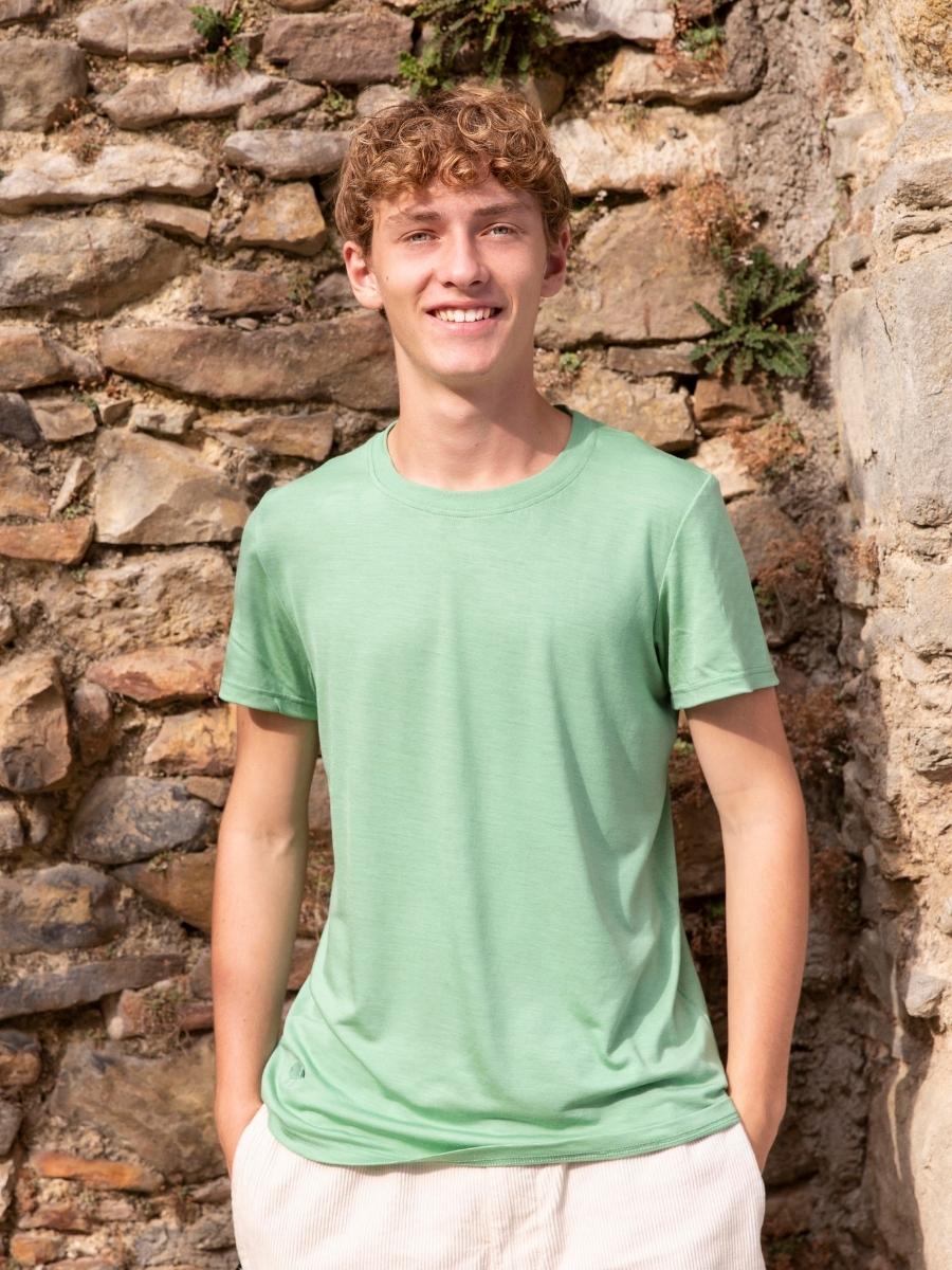 tee-shirt Basic homme jersey laine mérinos bio et soie – Image 2