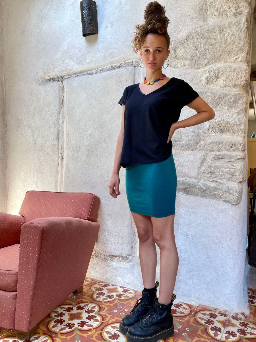 TubAtout femme jupe ou bustier laine mérinos bio et soie