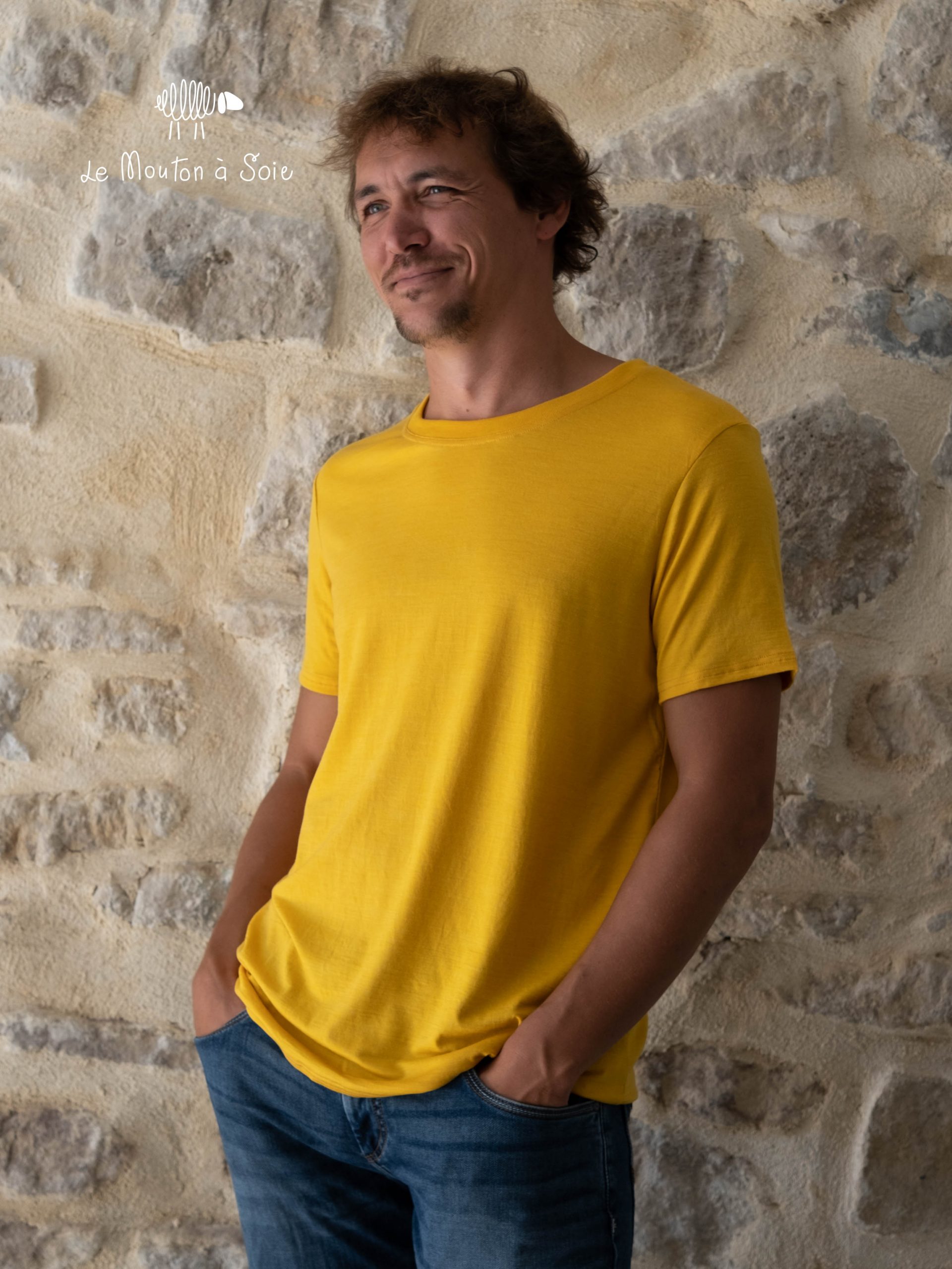 tee-shirt Basic homme jersey laine mérinos bio et soie – Image 8