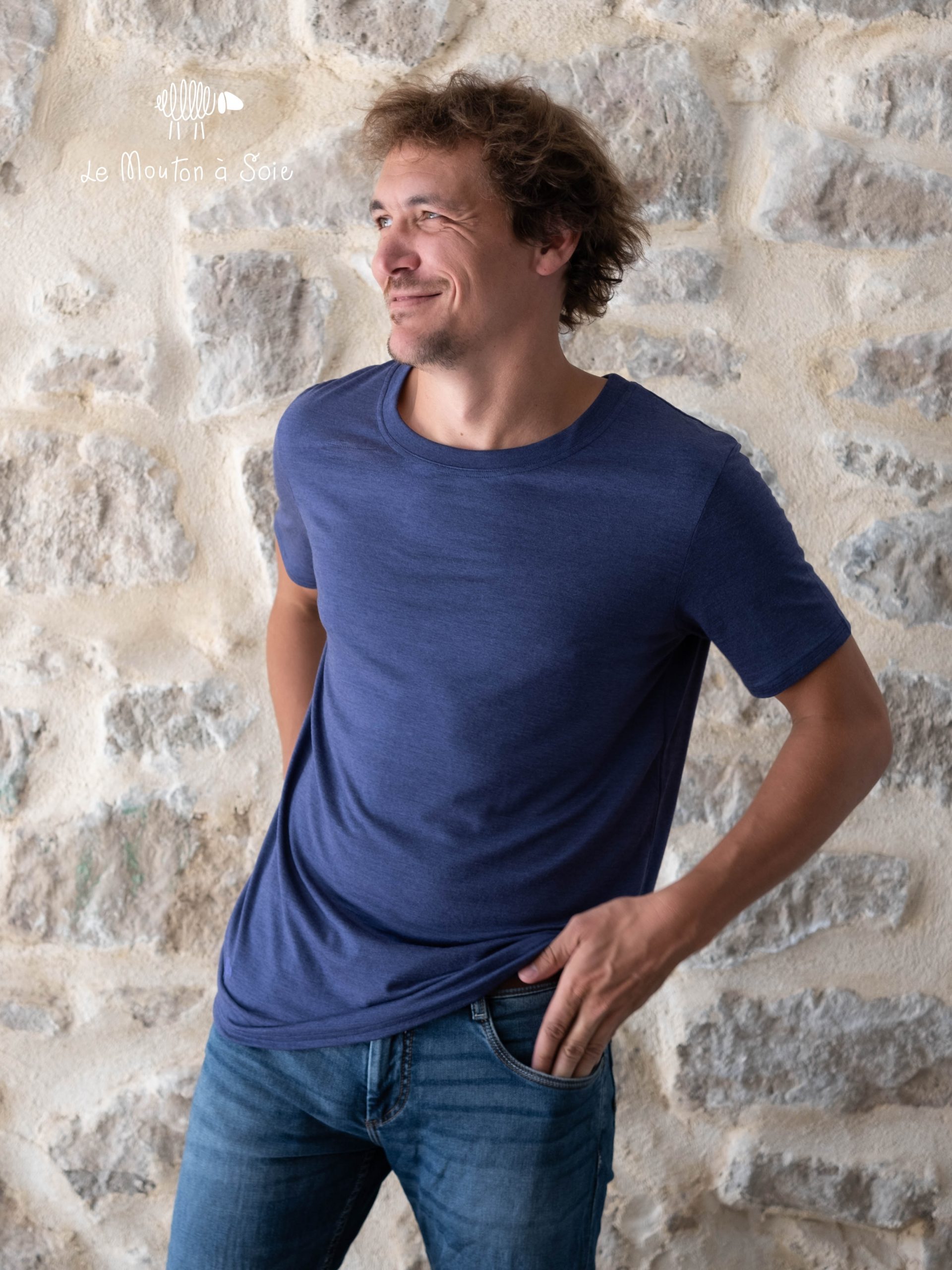 tee-shirt Basic homme jersey laine mérinos bio et soie – Image 7