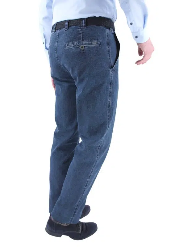 Pantalon jean grande taille MENS Madrid-U bleu intermédiaire x-tend 5795Med