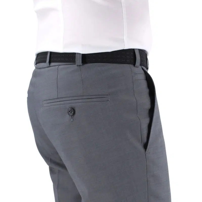 Pantalon laine fine MENS Madrid-U gris foncé 2601Med – Image 2