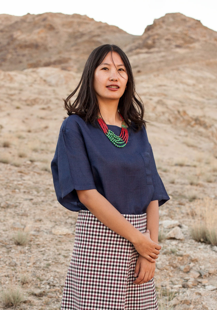 Moonga Silk Shirt Top · Dark Blue