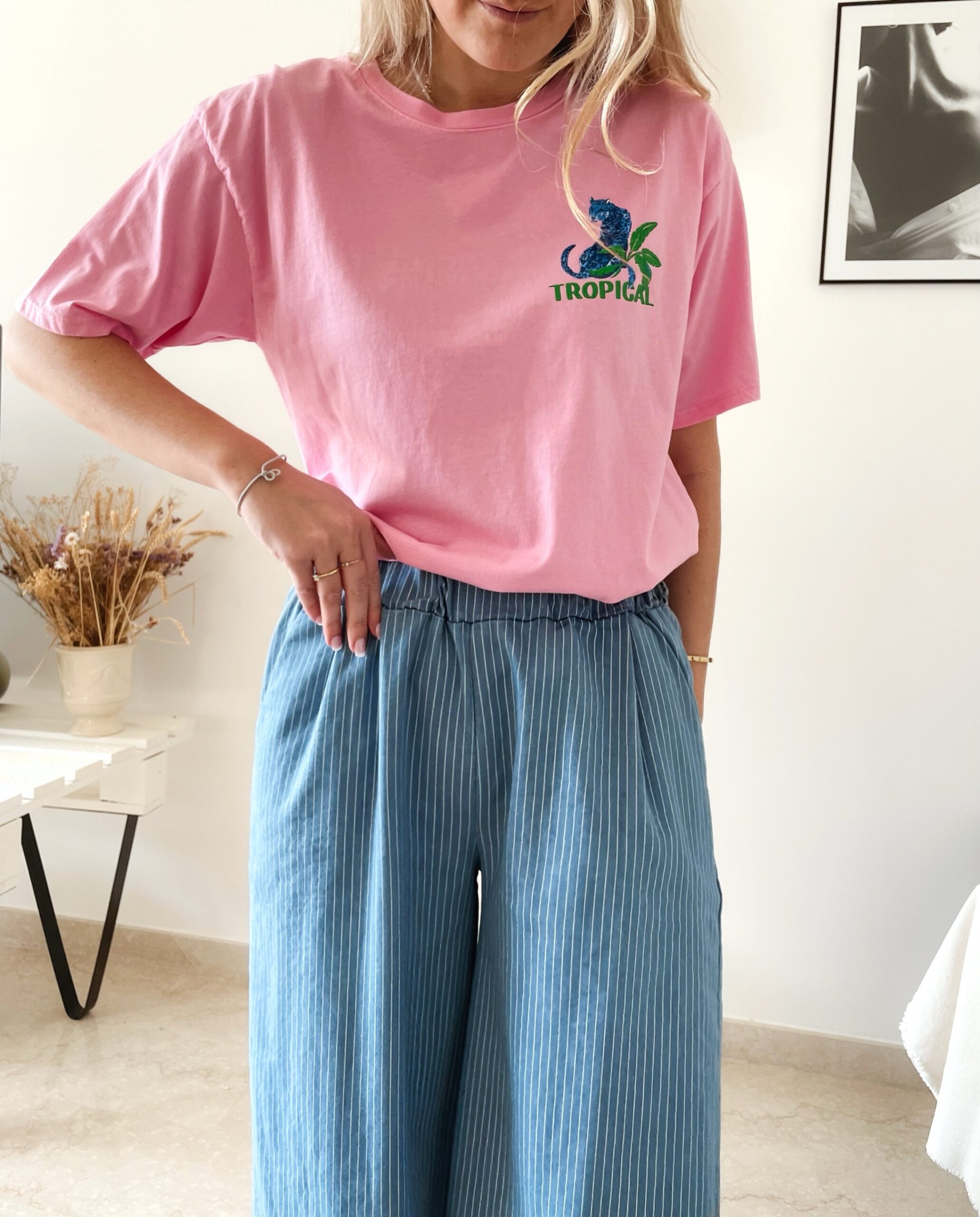 T-Shirt Rose Tropical