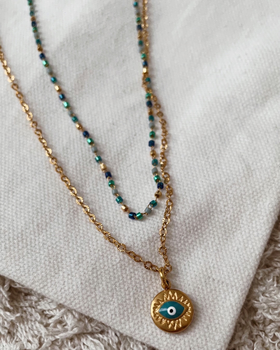 Collier Acier Inoxydable Bleuté – Image 2