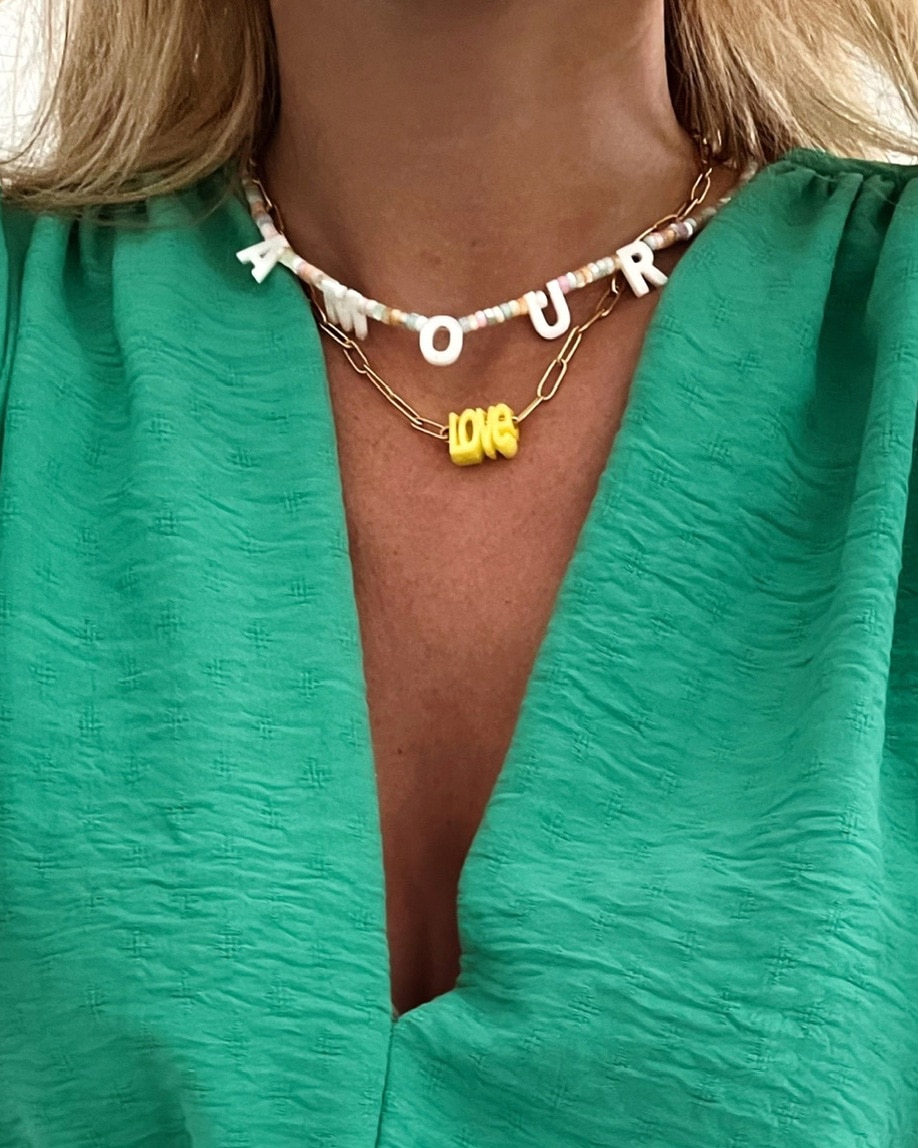 9 coloris – Collier Couleur Neon Love Maryline