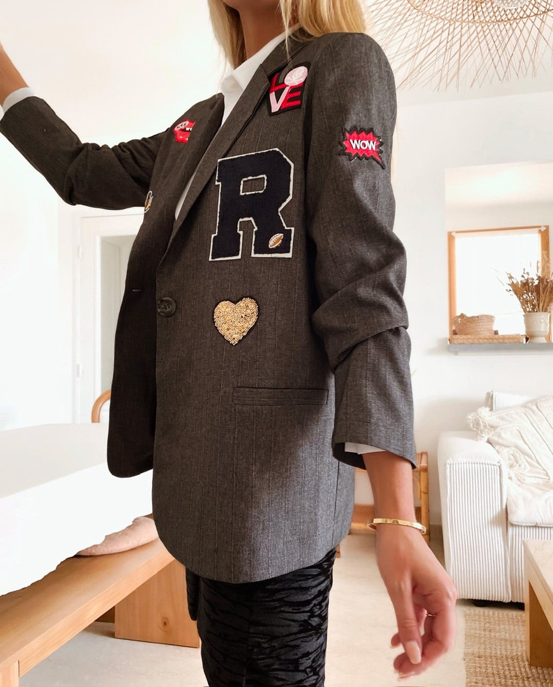 Veste Gris foncé Ecussons Ralf