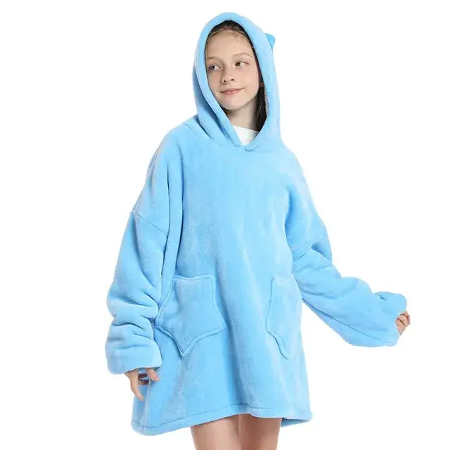 SWEAT PLAID ENFANT BLEU