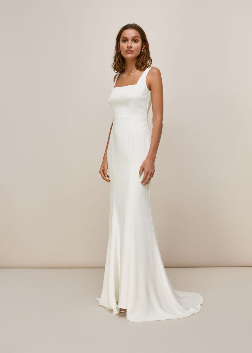 Whistles – MIA SQUARE NECK WEDDING DRESS